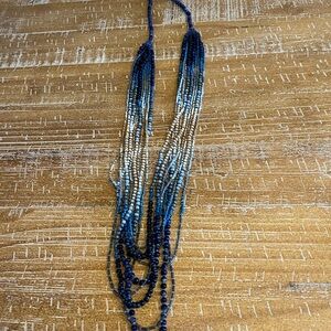 J. Jill Multi-Strand shades of Blue, tan and cream